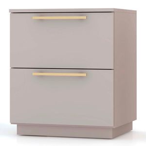 Mesa De Cabeceira 2 Gavetas 50cm Dubai Alasca - Vila Rica