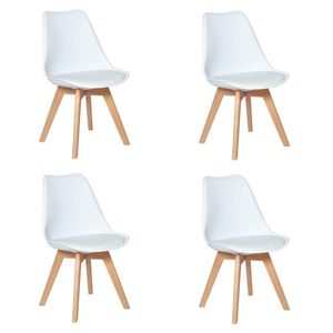 Kit - 4 X Cadeiras Leda - Branco