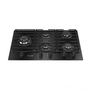 Fogão Cooktop 5 Bocas Tripla Chama MCG5BM Grade Dupla Mesa De Vidro Mueller Preto Bivolt