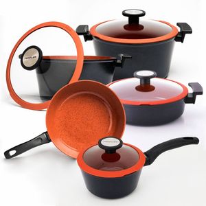 Conjunto De Panelas 5 Peças De Chef Em Cerâmica Para Indução Neoflam