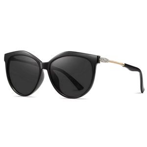 Óculos De Sol Para Mulheres Polarizados Cat Eye Gradiente Preto