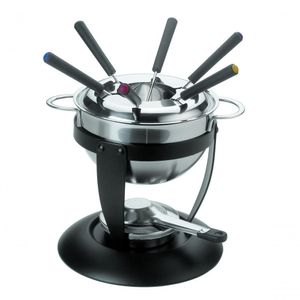 Fondue Inox E Cerâmica 11 Peças 1,5 Litros 2 Em 1