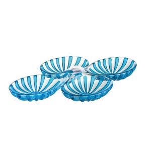 2 Petisqueiras Em Acrílico 420ml Dolcevita Azul