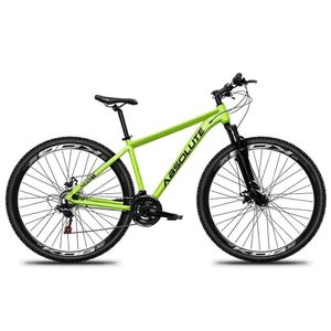 Bicicleta Aro 29 Absolute Nero 5 Alumínio 21v Freio A Disco Garfo Com Suspensão - Verde Tam.15