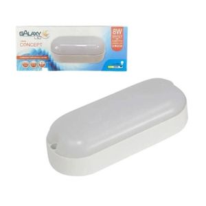 Luminária Arandela Branca Tartaruga Policarbonato Decoração Interna Externa 8w 3000k Bivolt
