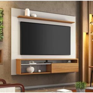 Painel Nt1100 160cm Para Tv Até 65 Polegadas Notável Off White Com Freijo Trend
