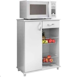 Fruteira Belize New 1 Porta E 1 Gaveta Notável Freijó Trend- Branco New