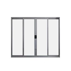 Janela 4 Folhas De Correr S/ Grade 1,00 X 1.00 Alumínio Brilhante Linha Modular - Hale