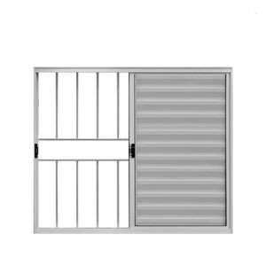 Veneziana 3 Folhas De Correr C/grade 1.00 X 1.00 Alumínio Branco Linha Modular - Hale