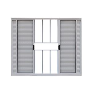 Veneziana 6 Folhas De Correr C/grade 1.00 X 1.00 Alumínio Branco Linha Modular - Hale