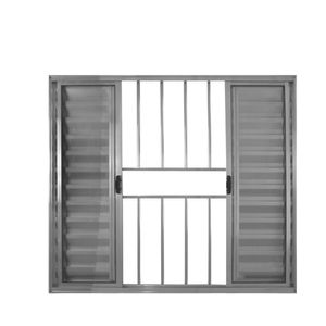 Veneziana 6 Folhas De Correr C/grade 1.00 X 1.00 Alumínio Brilhante Linha Modular - Hale