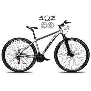 Bicicleta Aro 29 Absolute Nero 5 Alumínio 21v Freio A Disco Hidráulico Garfo Suspensão - Cinza Tam.17