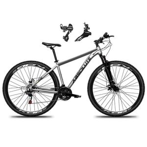 Bicicleta Aro 29 Absolute Nero 5 Alumínio 21v Câmbios Shimano Freio A Disco - Cinza Tam.17