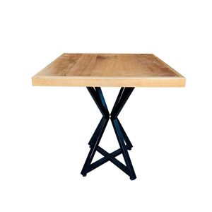 Mesa Bistrô Baixa Madeira Maciça Quadrada 70cm