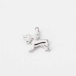Pingente Cachorro Dachshund Dog Prata 925 - Cristal