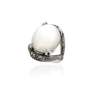Anel Feminino Madreperola Prata 925 - 19