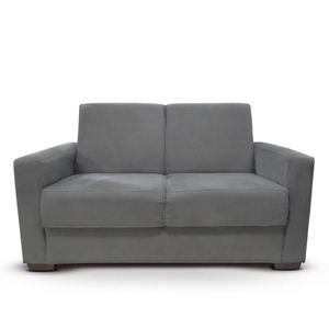 Sofá Estofado 2 Lugares Sala Estar Recepção Bruna Suede cinza
