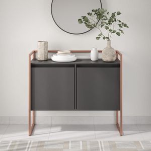 Aparador Buffet Para Sala Portugal Preto Cobre