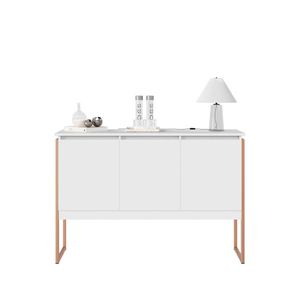 Aparador Buffet Com 3 Portas Bari Branco Cobre