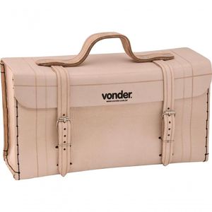 Maleta De Couro 440x150x230cm Marrom Natural - Vonder