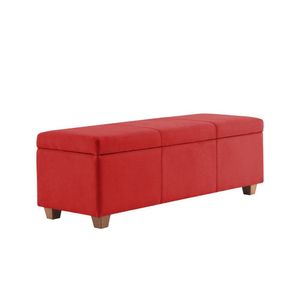 Recamier Bau Dubai 1,20m Suede Vermelho - Inova Decorações