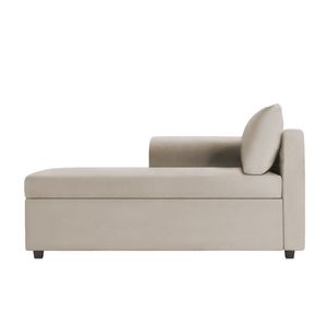Recamier Divã Londres 140cm Suede Bege - Inova Decor