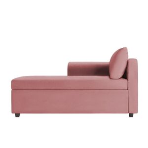 Recamier Divã Londres 140cm Suede Rose - Inova Decor