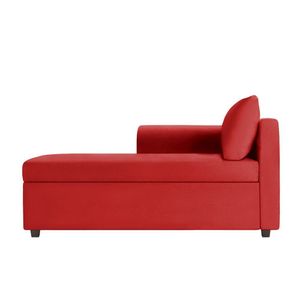 Recamier Divã Londres 140cm Suede Vermelho - Inova Decor