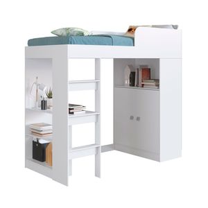 Cama Alta Multifuncional San Francisco 90 Art In Móveis Branco