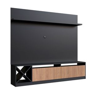 Estante Para Tv Trento Até 60 Polegadas 2 Portas Quiditá Preto/brise