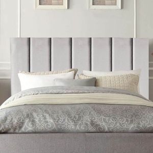 Cabeceira Estofada Cama Casal Box 140 Cm Maya Suede E Frame Cor:cinza Claro