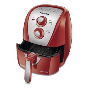 Fritadeira A Ar Mondial Family Inox 1500w Afn-40-bi 4l Vermelho 60hz 220v