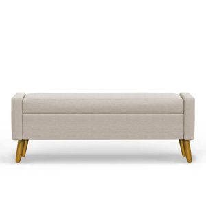 Recamier Bau Londres 1,60m Linho Bege - Clique Decor
