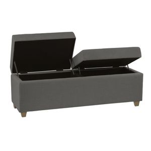 Recamier Bau Paris 1,20m Corino Grafite - Clique Decorações