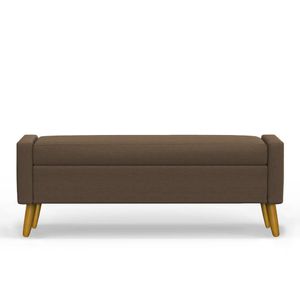 Recamier Bau Londres 1,60m Suede Marrom - Clique Decor