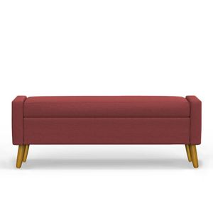 Recamier Bau Londres 1,40m Suede Bordo - Clique Decor