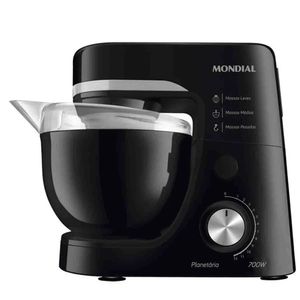 Batedeira Planetária Mondial Preta 700w Bp-03-b 12 Velocidad Preto 60hz 110v