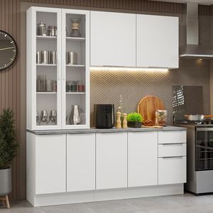 Armário De Cozinha Completa 190cm Stella Madesa Branco