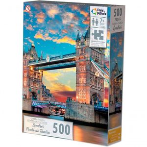 Quebra-cabeça 500 Peças Londres ? Pontes Do Tamisa ? Pais E Filhos