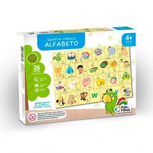 Quebra-cabeça 26 Peças Alfabeto Pais E Filhos