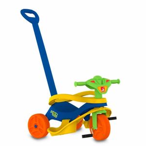 Triciclo Mototico Passeio E Pedal Azul-verde Bandeirante