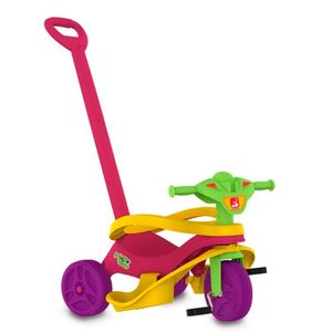 Triciclo Mototico Passeio E Pedal Rosa-verde Bandeirante