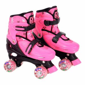 Patins Quad Com Acessórios Ajustável 38 A 41 G Rosa Dm Radical