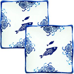 Kit 4 Tigela Sobremesa Bowl Praia Peixe Oceano Náutico 12cm