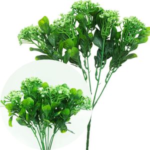 Kit 12 Plantas Kalanchoe Artificial Verde Flores Jardim 30cm