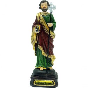 Escultura Imagem De São Judas Tadeu Estatueta Em Resina 16cm