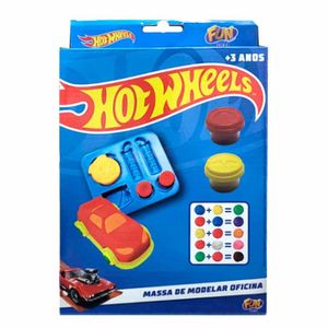 Massinha De Modelar Hot Wheels Oficina Fun Divirta-se