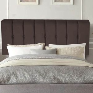 Painel Estofada Kiara 90cm Solteiro Box Quarto Corino Marrom - Gat Magazine