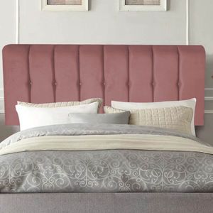 Painel Estofada Kiara 160cm Queen Size Box Quarto Suede Rose Gold - Gat Magazine