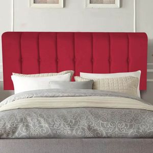 Painel Estofada Kiara 195cm King Size Box Quarto Corino Vermelho - Gat Magazine